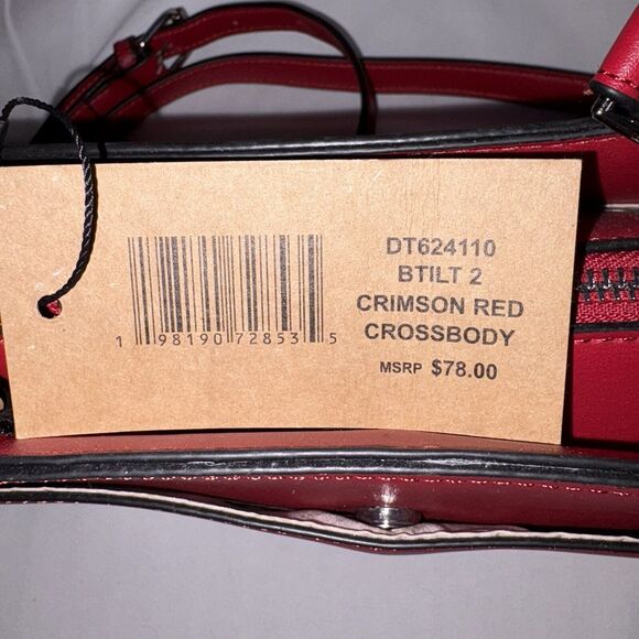 STEVE MADDEN BTilt 2 Crossbody Handbag Purse Red w/ Rhinestone SM Logo NWT - Picture 7 of 9